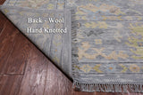 SUPER SALE Silver Square Turkish Oushak Hand Knotted Wool Rug - 9' 1" X 9' 3"