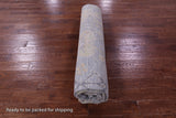 Silver Square Turkish Oushak Hand Knotted Wool Rug - 9' 1" X 9' 3" - Golden Nile