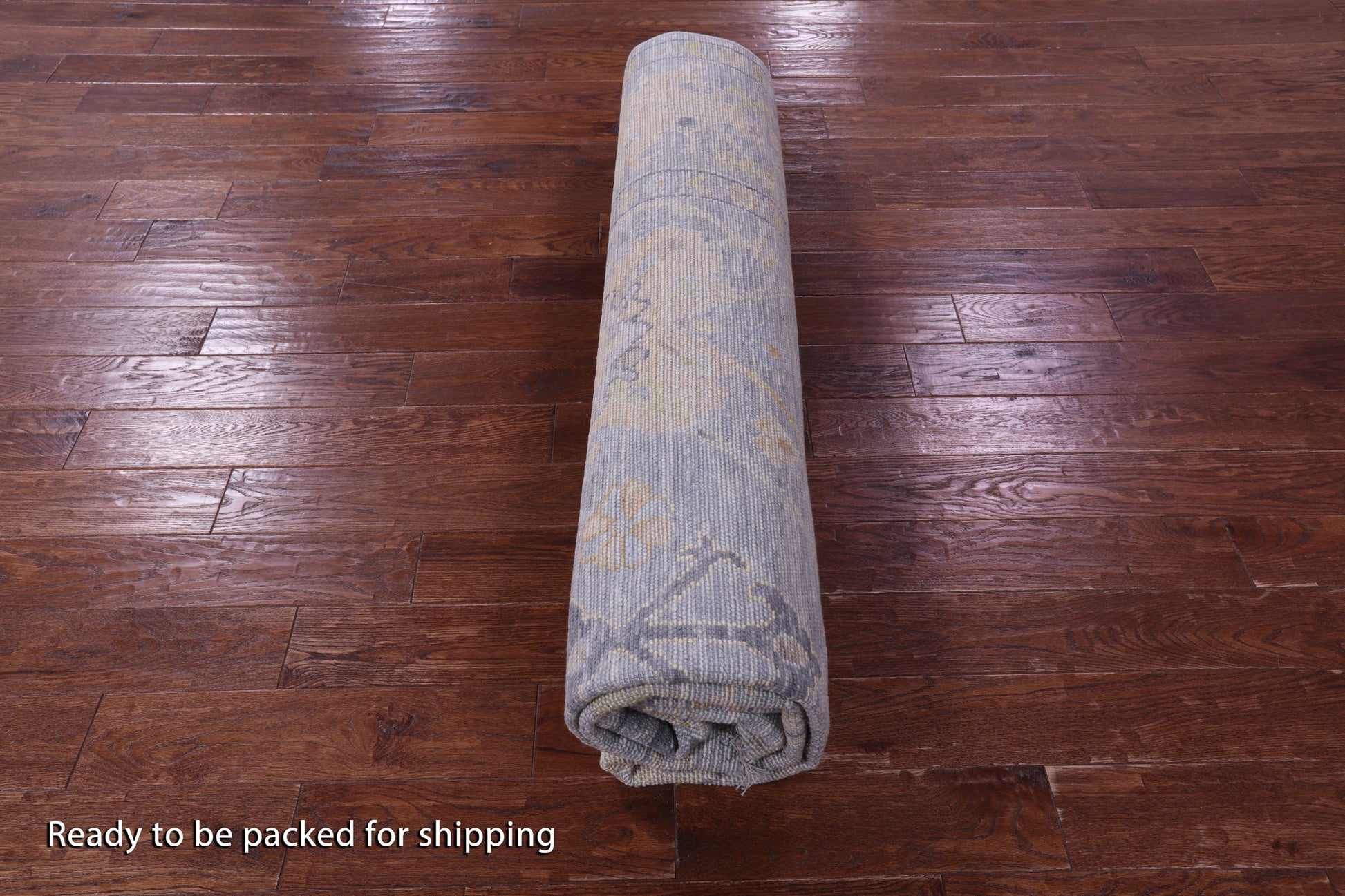 Silver Square Turkish Oushak Hand Knotted Wool Rug - 9' 1" X 9' 3" - Golden Nile