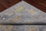 SUPER SALE Silver Square Turkish Oushak Hand Knotted Wool Rug - 9' 1" X 9' 3"