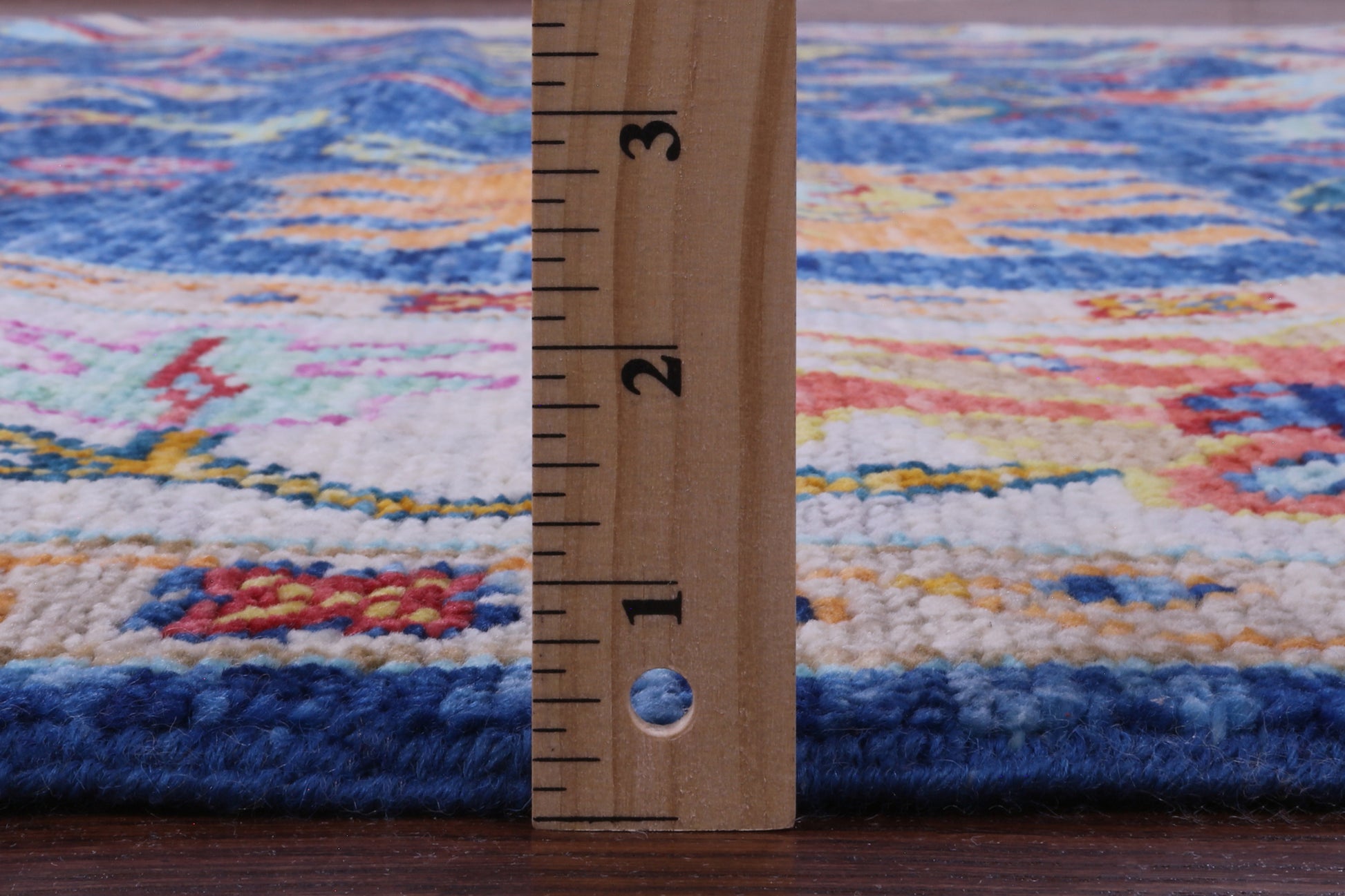 Blue Square Turkish Oushak Handmade Wool Rug - 9' 0" X 9' 2" - Golden Nile