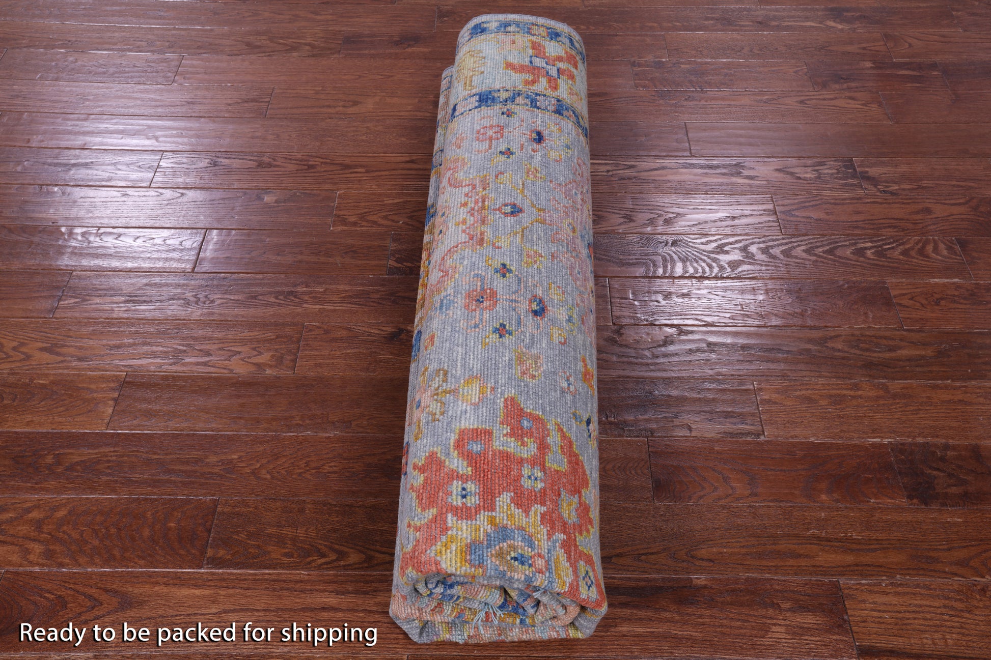 Grey Square Turkish Oushak Hand Knotted Wool Rug - 8' 9" X 9' 0" - Golden Nile