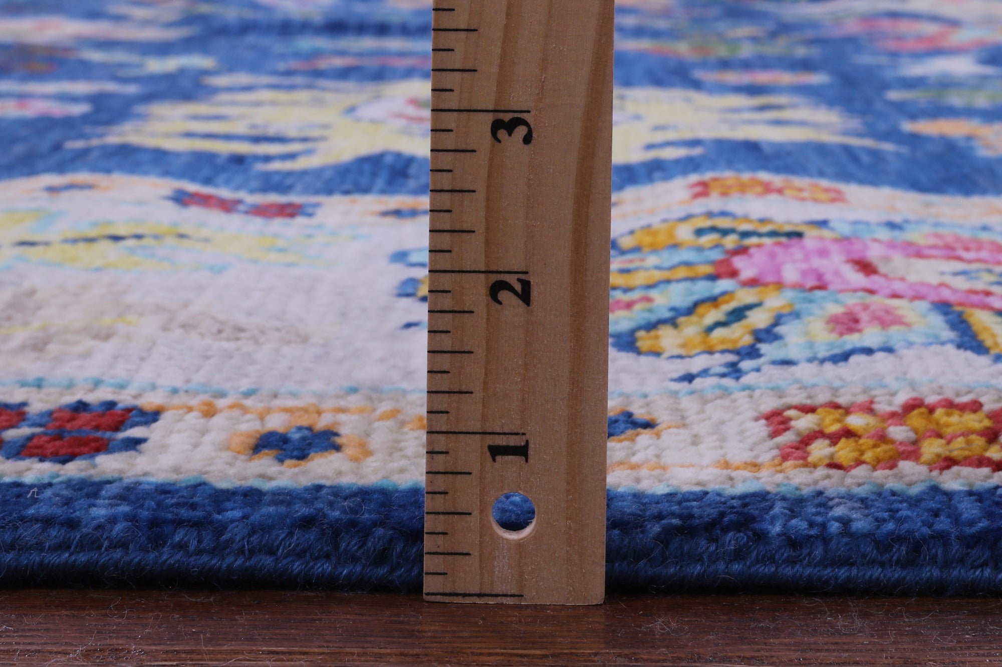 Blue Square Turkish Oushak Hand Knotted Wool Rug - 9' 0" X 9' 2" - Golden Nile