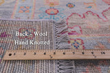 Grey Square Turkish Oushak Handmade Wool Rug - 9' 2" X 9' 4" - Golden Nile