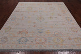 SUPER SALE Ivory Square Turkish Oushak Handmade Wool Rug - 7' 9" X 8' 3"