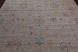 SUPER SALE Ivory Square Turkish Oushak Handmade Wool Rug - 7' 9" X 8' 3"