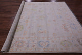 Ivory Square Turkish Oushak Handmade Wool Rug - 7' 9" X 8' 3" - Golden Nile