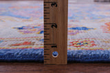 Blue Square Turkish Oushak Hand Knotted Wool Rug - 8' 1" X 8' 1" - Golden Nile