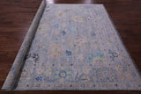 Silver Square Turkish Oushak Hand Knotted Wool Rug - 8' 0" X 8' 2" - Golden Nile