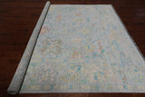 SUPER SALE Silver Square Turkish Oushak Hand Knotted Wool Rug - 7' 11" X 8' 0"