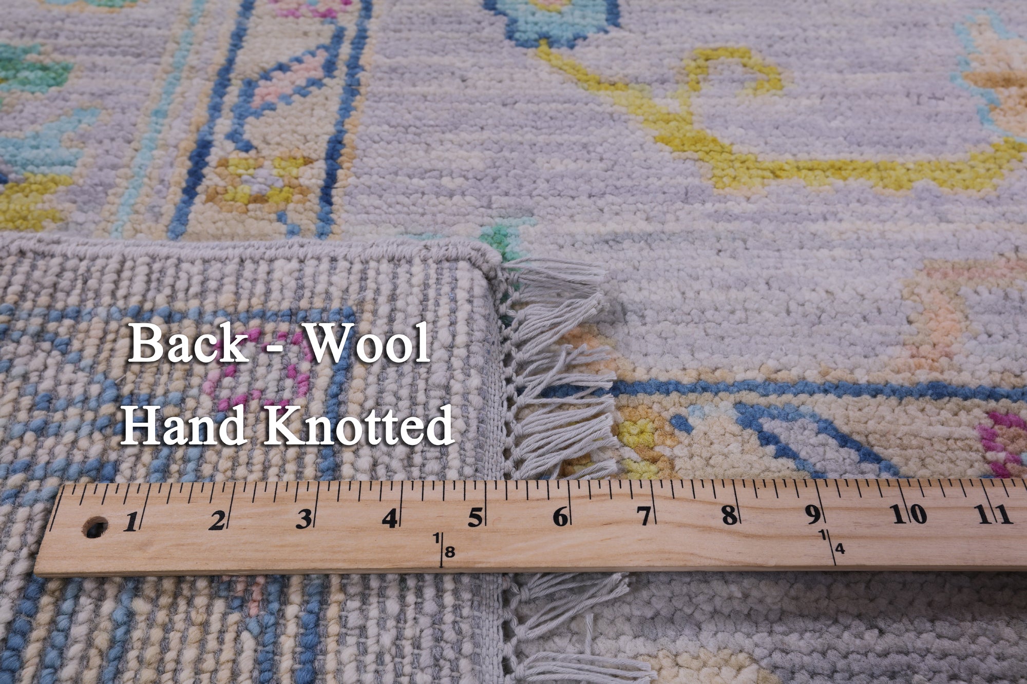 Silver Square Turkish Oushak Hand Knotted Wool Rug - 8' 0" X 8' 1" - Golden Nile