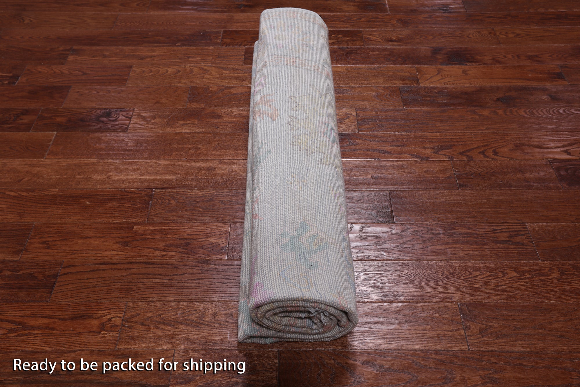 SUPER SALE Ivory Square Turkish Oushak Hand Knotted Wool Rug - 7' 10" X 8' 0"