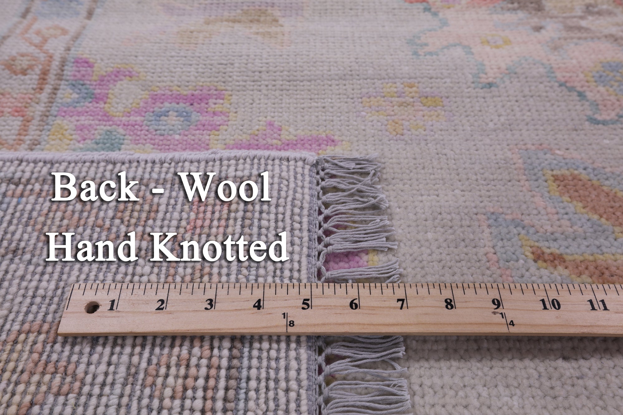 Ivory Square Turkish Oushak Hand Knotted Wool Rug - 7' 10" X 8' 0" - Golden Nile