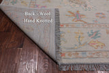 SUPER SALE Ivory Square Turkish Oushak Hand Knotted Wool Rug - 7' 10" X 8' 0"