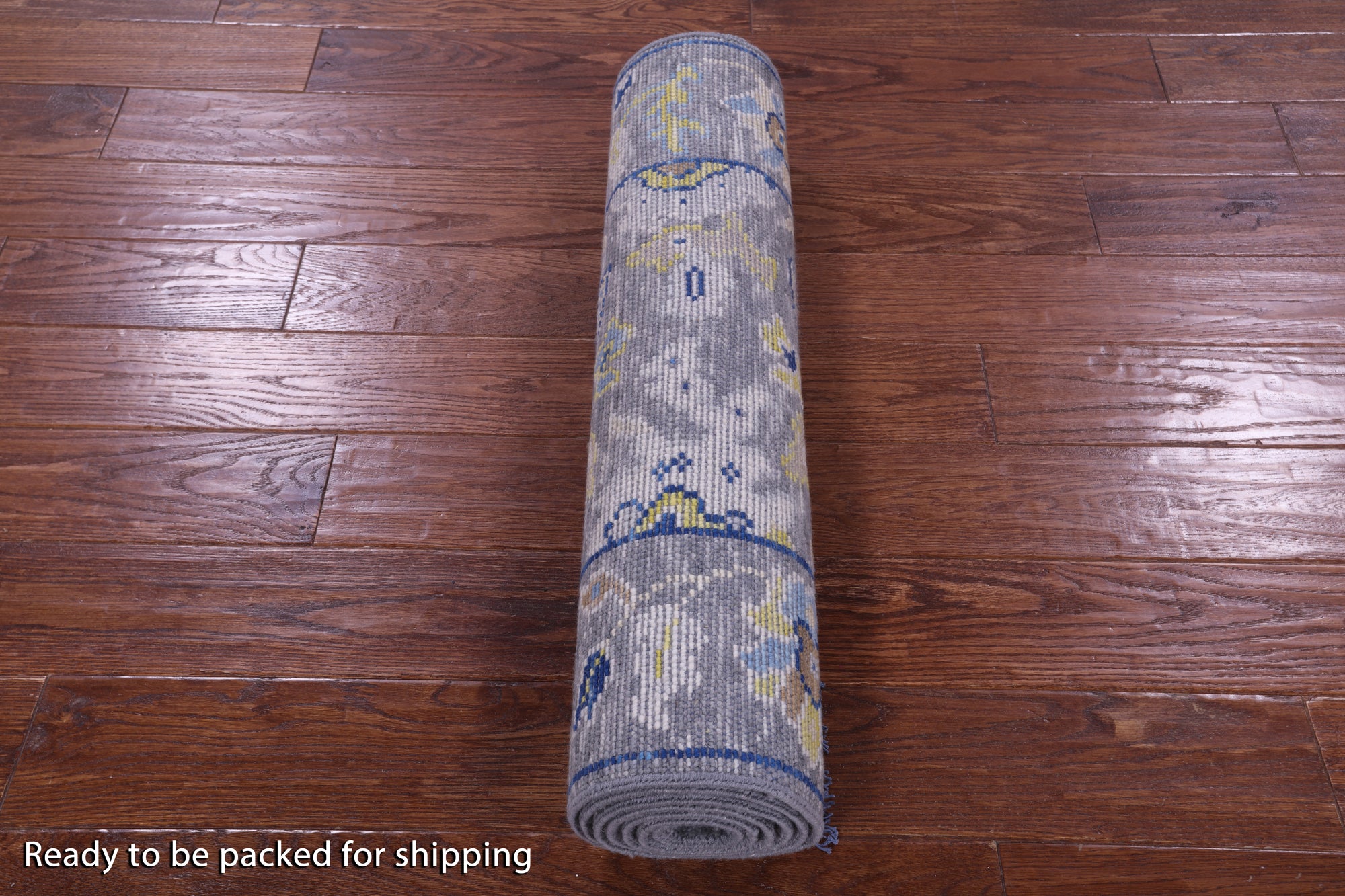 Grey Turkish Oushak Hand Knotted Wool Runner Rug - 2' 9" X 7' 7" - Golden Nile