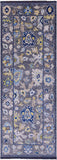 Grey Turkish Oushak Hand Knotted Wool Runner Rug - 2' 9" X 7' 7" - Golden Nile