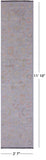 Silver Turkish Oushak Hand Knotted Wool Runner Rug - 2' 7" X 11' 10" - Golden Nile