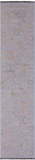 Silver Turkish Oushak Hand Knotted Wool Runner Rug - 2' 7" X 11' 10" - Golden Nile