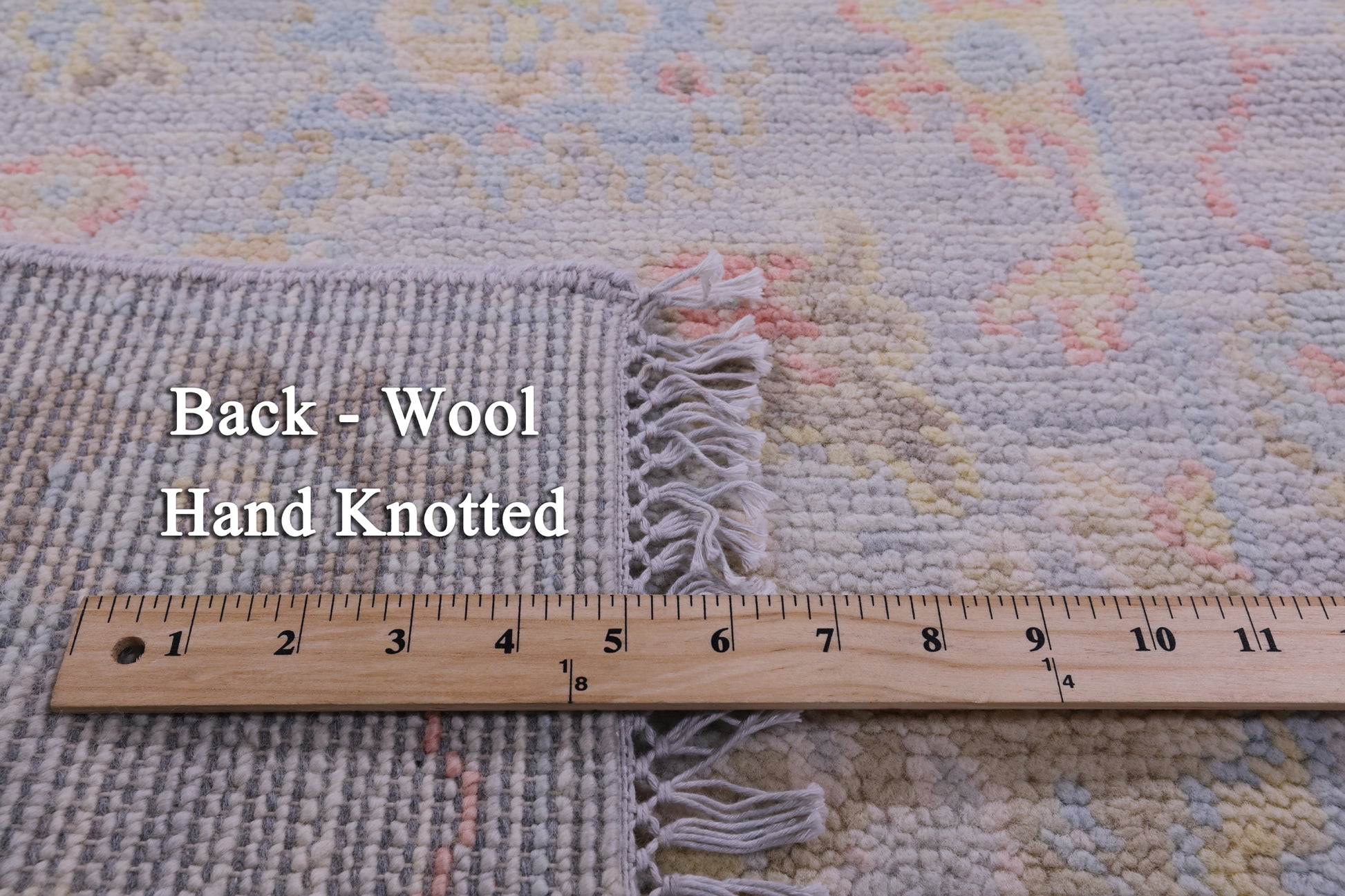 Silver Turkish Oushak Handmade Wool Runner Rug - 2' 7" X 11' 10" - Golden Nile