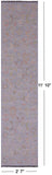 Silver Turkish Oushak Handmade Wool Runner Rug - 2' 7" X 11' 10" - Golden Nile