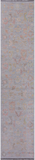 SUPER SALE Silver Turkish Oushak Handmade Wool Runner Rug - 2' 7" X 11' 10"