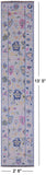 Light Blue Turkish Oushak Hand Knotted Wool Runner Rug - 2' 6" X 13' 5" - Golden Nile