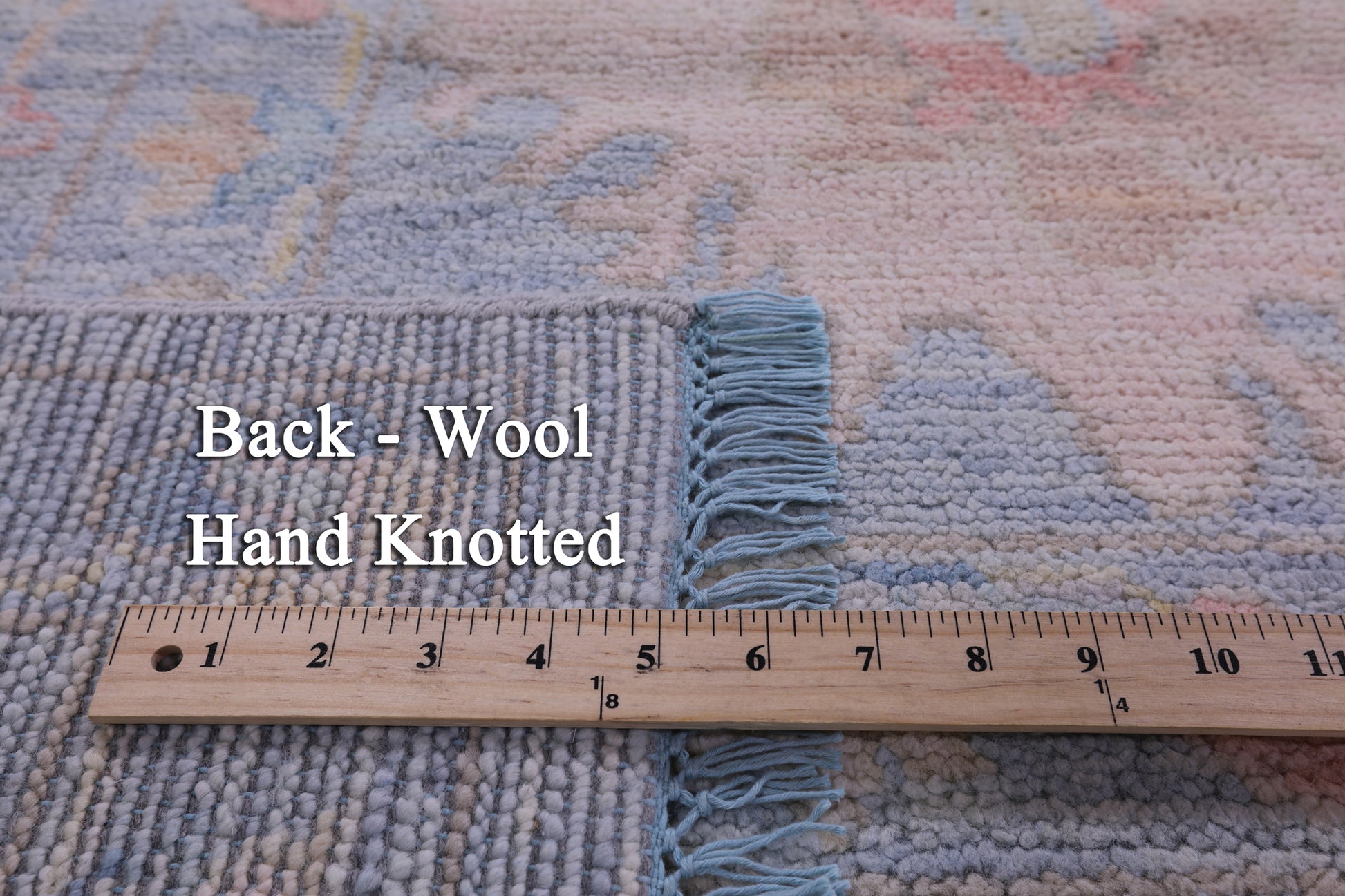 Blue Turkish Oushak Hand Knotted Wool Rug - 9' 11" X 13' 10" - Golden Nile