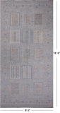 Silver Tribal Persian Gabbeh Hand Knotted Wool Rug - 8' 0" X 16' 4"