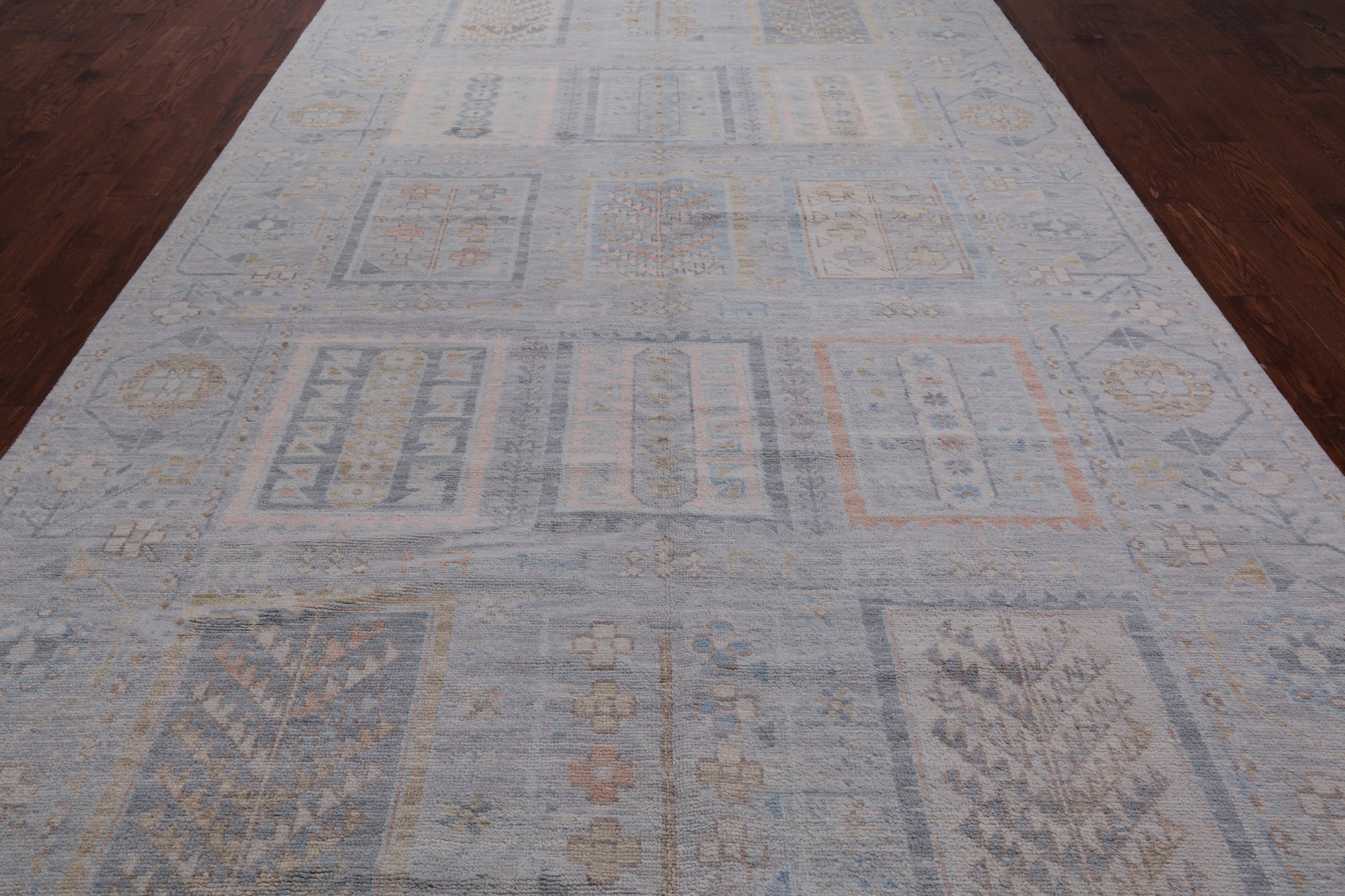 Silver Tribal Persian Gabbeh Hand Knotted Wool Rug - 8' 0" X 16' 4"