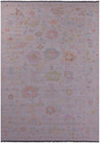 Ivory Turkish Oushak Hand Knotted Wool Rug - 9' 10" X 13' 8" - Golden Nile