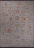 SUPER SALE Ivory Turkish Oushak Hand Knotted Wool Rug - 9' 10" X 13' 8"