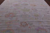 Ivory Turkish Oushak Hand Knotted Wool Rug - 9' 10" X 13' 8" - Golden Nile