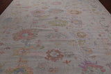 SUPER SALE Ivory Turkish Oushak Hand Knotted Wool Rug - 9' 10" X 13' 8"