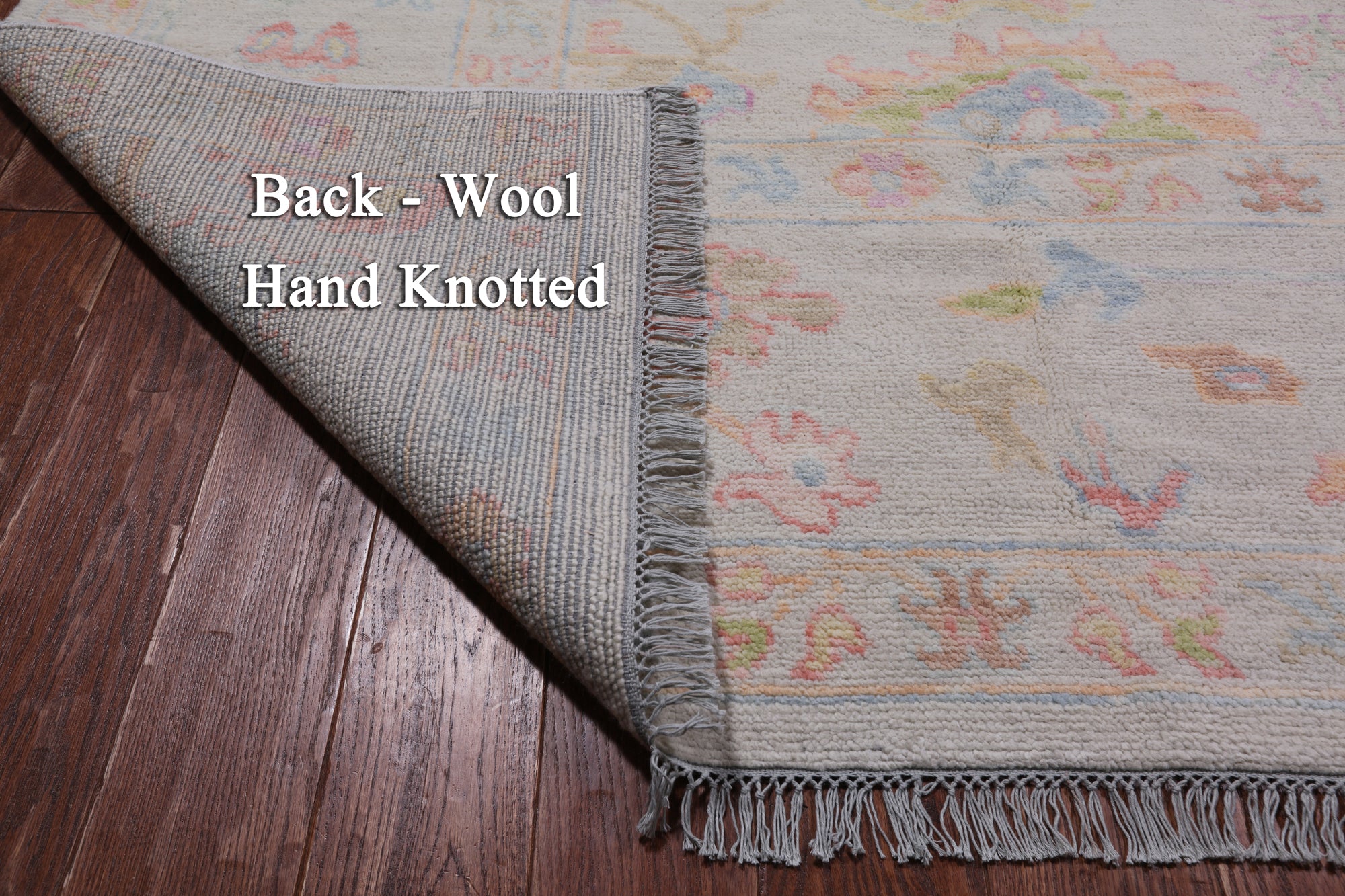 SUPER SALE Ivory Turkish Oushak Hand Knotted Wool Rug - 9' 10" X 13' 8"