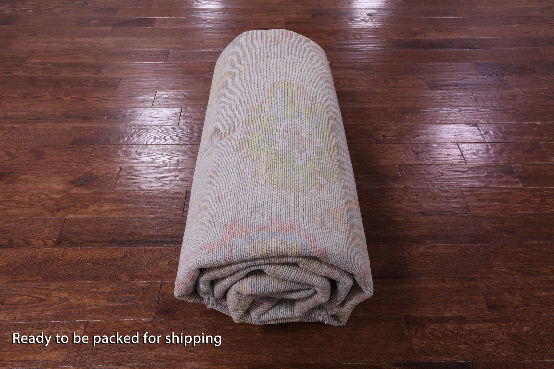 Ivory Turkish Oushak Hand Knotted Wool Rug - 9' 10" X 13' 8" - Golden Nile