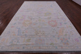 Ivory Turkish Oushak Handmade Wool Rug - 10' 1" X 13' 9" - Golden Nile