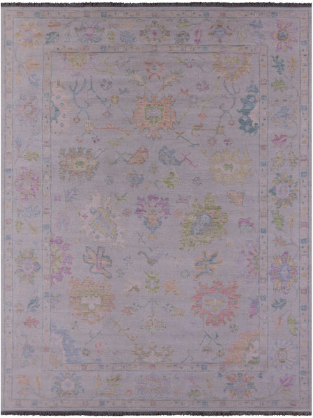 Ivory Turkish Oushak Handmade Wool Rug - 10' 1" X 13' 9" - Golden Nile