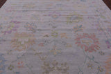 Ivory Turkish Oushak Handmade Wool Rug - 10' 1" X 13' 9" - Golden Nile