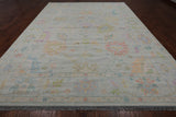 SUPER SALE Ivory Turkish Oushak Handmade Wool Rug - 10' 1" X 13' 9"