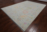 SUPER SALE Ivory Turkish Oushak Handmade Wool Rug - 10' 1" X 13' 9"
