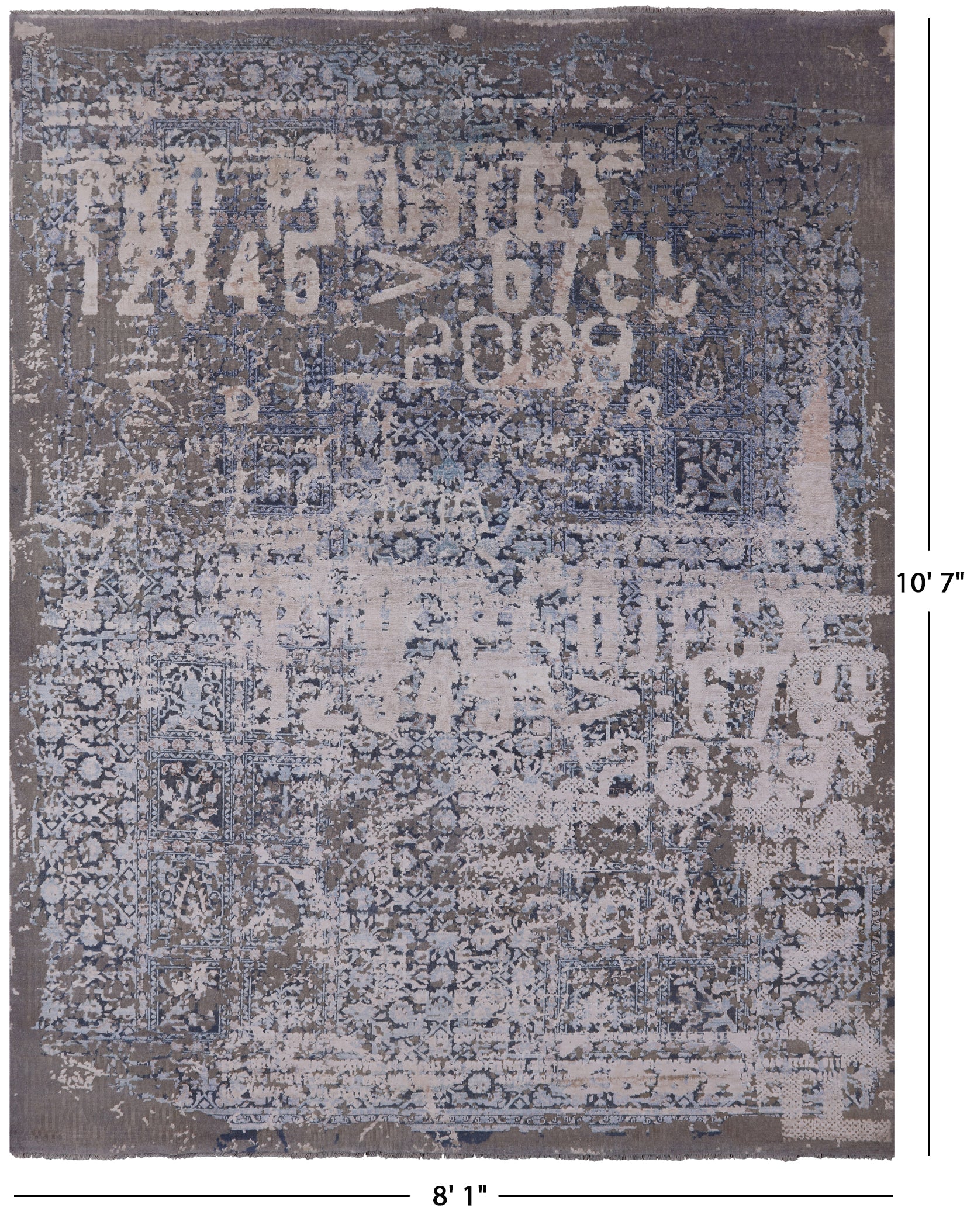 Silk With Oxidized Wool Hand Knotted Area Rug - 8' 1" X 10' 7" - Golden Nile