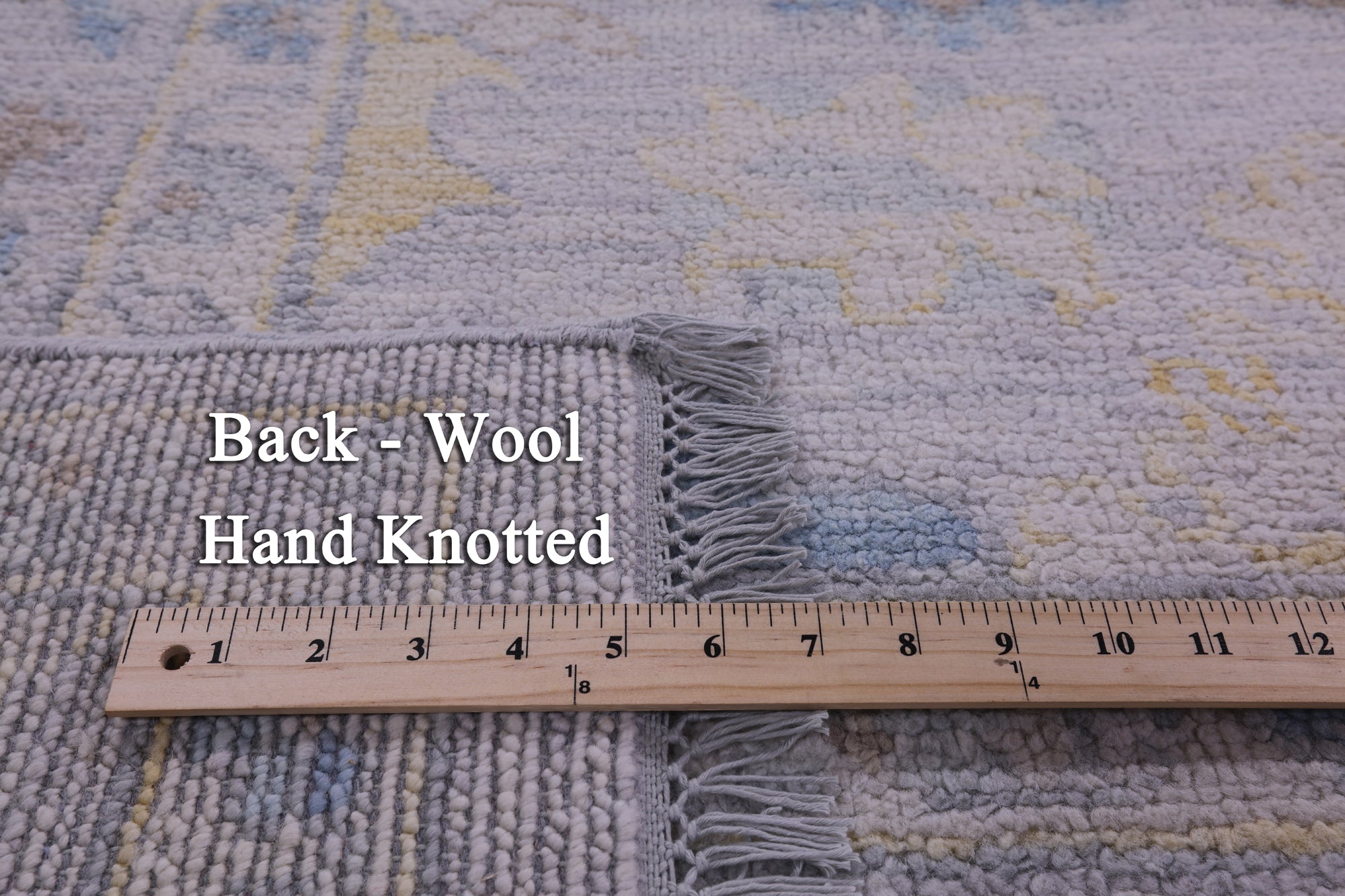 Silver Turkish Oushak Hand Knotted Wool Rug - 10' 2" X 14' 2" - Golden Nile