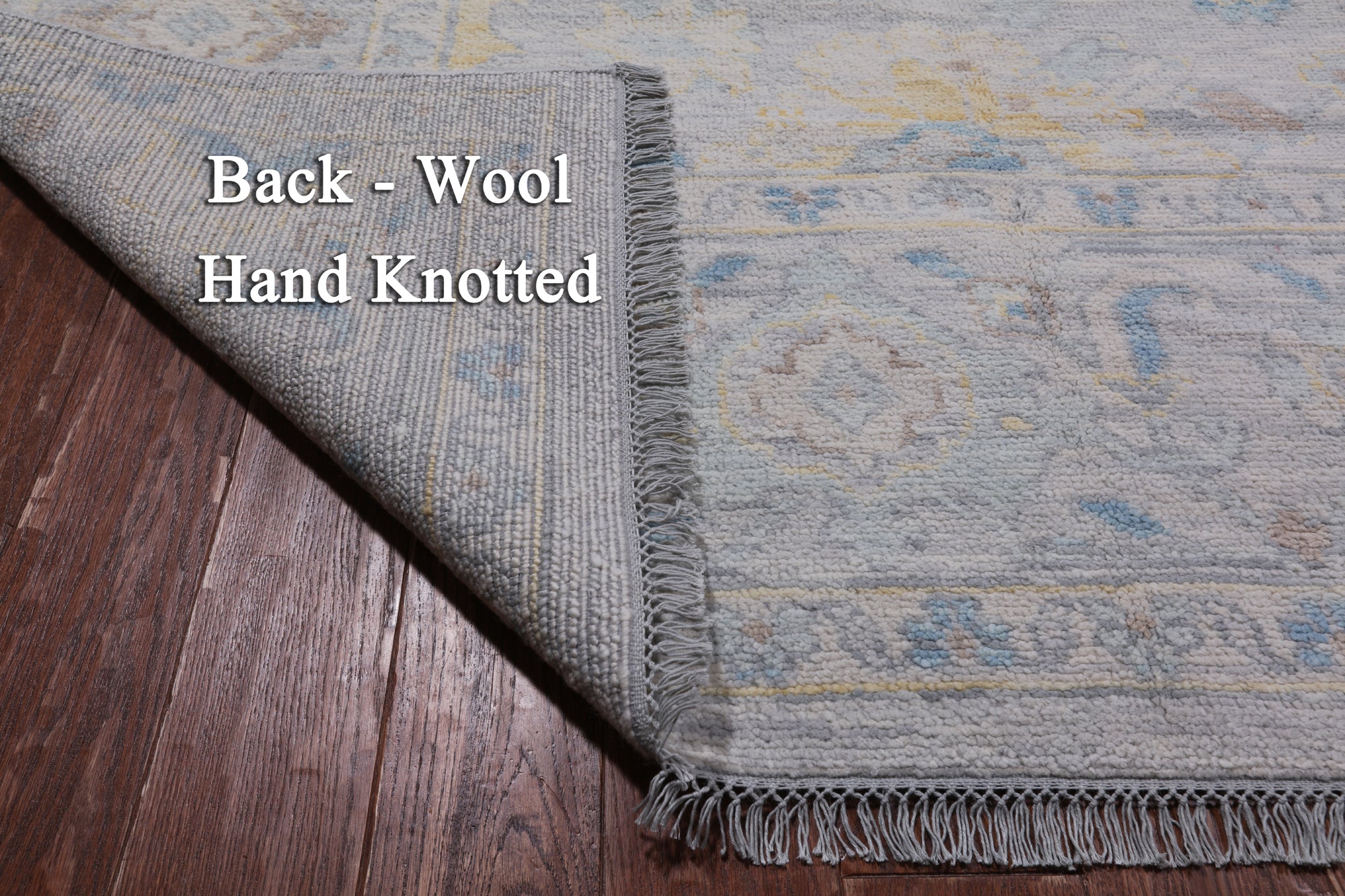SUPER SALE Silver Turkish Oushak Hand Knotted Wool Rug - 10' 2" X 14' 2"
