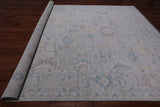 SUPER SALE Silver Turkish Oushak Hand Knotted Wool Rug - 10' 2" X 14' 2"