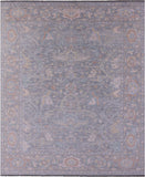 Silver Turkish Oushak Hand Knotted Wool Rug - 11' 11" X 14' 9" - Golden Nile