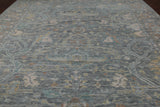 SUPER SALE Silver Turkish Oushak Hand Knotted Wool Rug - 11' 11" X 14' 9"