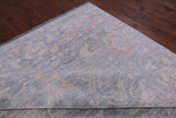 Silver Turkish Oushak Hand Knotted Wool Rug - 11' 11" X 14' 9" - Golden Nile