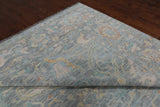 SUPER SALE Silver Turkish Oushak Hand Knotted Wool Rug - 11' 11" X 14' 9"