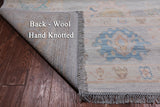 SUPER SALE Silver Square Turkish Oushak Hand Knotted Wool Rug - 9' 0" X 9' 3"