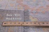 Silver Square Turkish Oushak Hand Knotted Wool Rug - 7' 9" X 8' 4" - Golden Nile